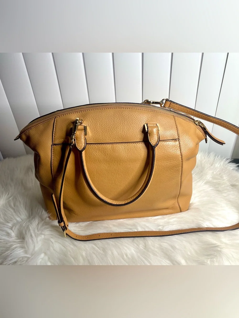 MICHAEL Michael Kors Riley Pebbled Leather Satchel
